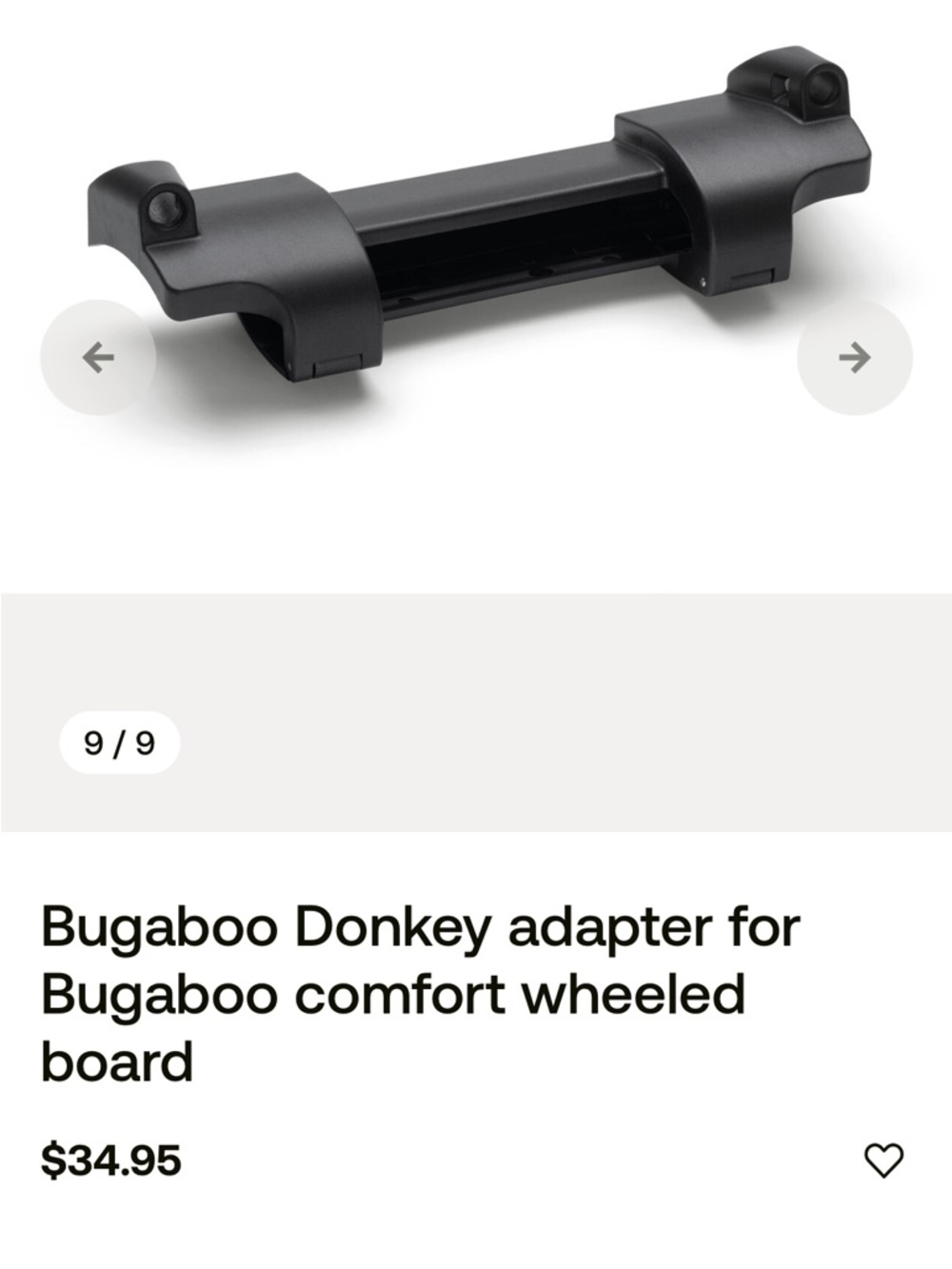 Bugaboo Comfort Wheeled Board Adapter for Bugaboo Donkey and Buffalo